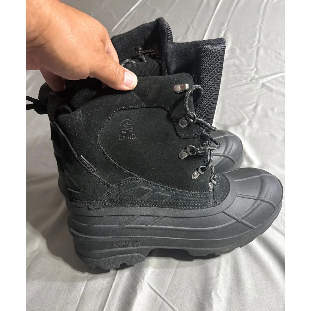 Kamik Fargo 2 Winter Boots Mens 12 Black Waterproof Insulated Snow Boots FARGO2W